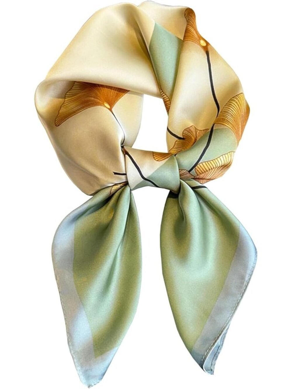 Satin Bandanas Head A3 Green Scarf Women Lightweight Silk Hair Wrap Sleep Scarf